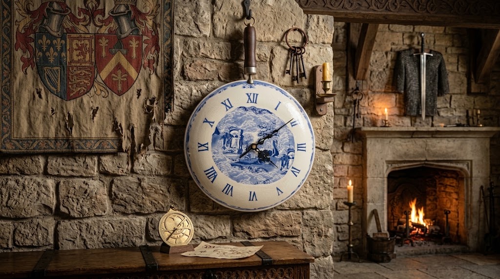 Reloj wok, estilo cerámica delft   VENDIDO