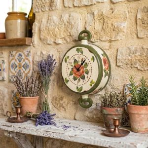 Reloj olla de 25 cm de diámetro, estilo provenzal